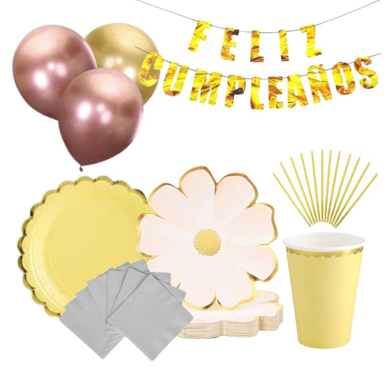 GENERICO - SET DE CUMPLEAÑOS MARGARITA PARA 6 PERSONAS