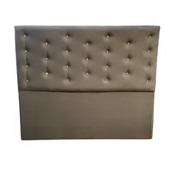 GENERICO - Respaldo 2 Plazas Gris Felpa Diamante Botone a piso Muebles Rimar