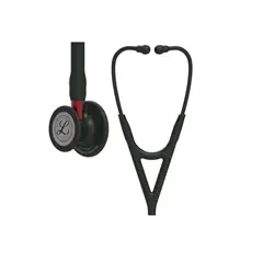 3M - Fonendoscopio Littmann Cardiology IV Black Edition Vástago Rojo 6200
