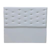 Respaldo 2 Plazas Blanco Eco cuero Diamante a piso Muebles Rimar