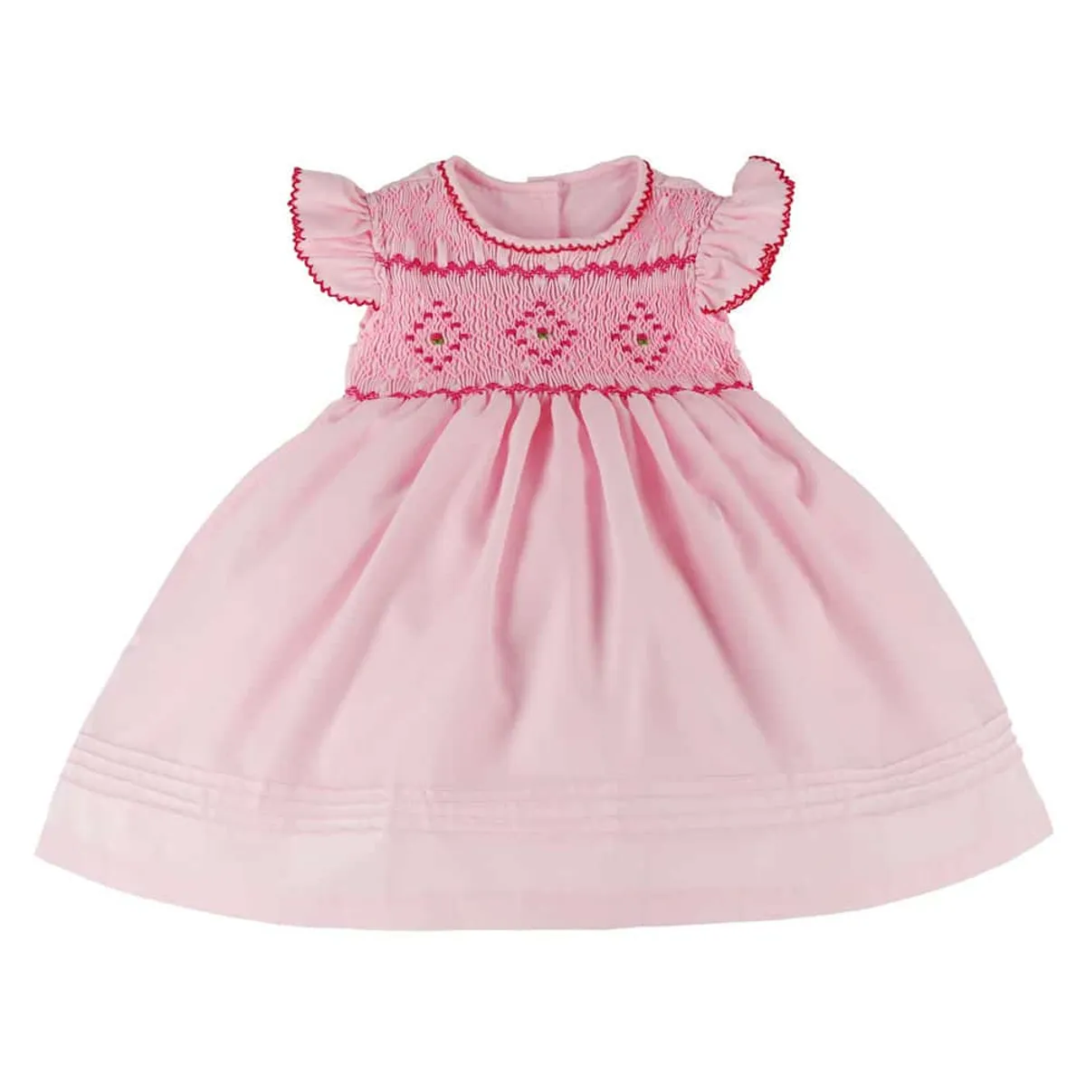 ENCANTO - Vestido Bebé Niña Forrado Algodón Bordado a mano Catalina