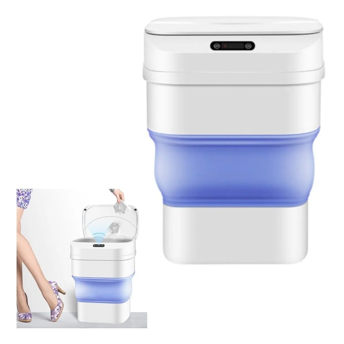 GENERICO - Basurero Con Sensor Papelero Pedal Inteligente Baño Oficina