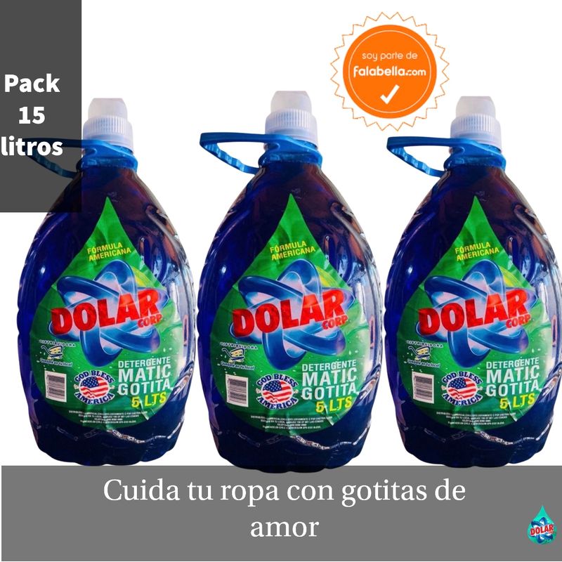 DOLARCORP - Detergente Dolar Gotita Blue 15 litros