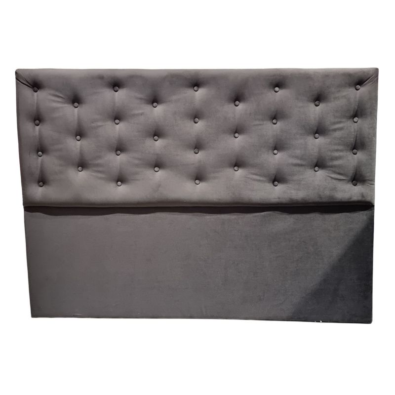 GENERICO - Respaldo King Chocolate Felpa a piso Muebles Rimar 182x130x8