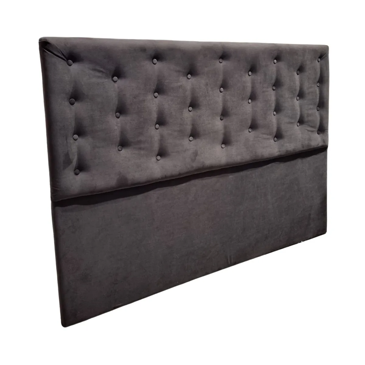 GENERICO - Respaldo King Chocolate Felpa a piso Muebles Rimar 182x130x8