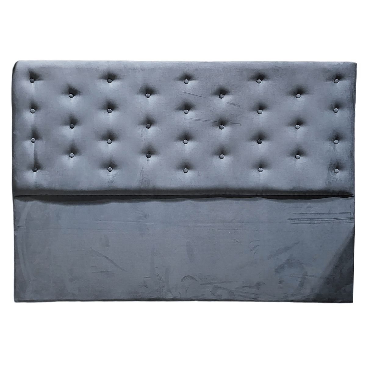 GENERICO - Respaldo King Gris Felpa a piso Muebles Rimar 182x130x8