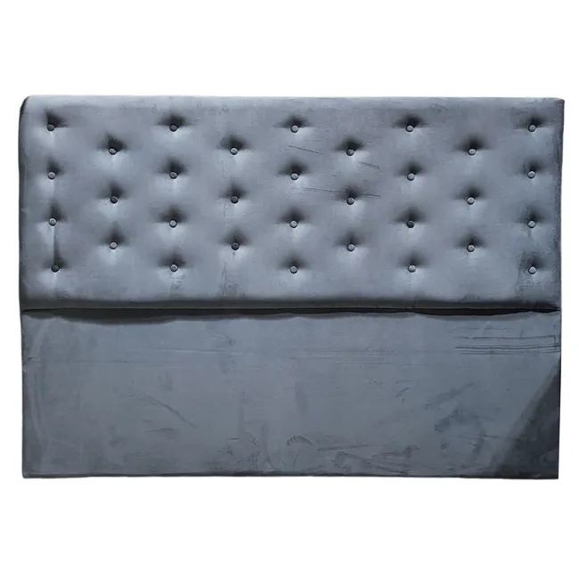 GENERICO - Respaldo King Gris Felpa a piso Muebles Rimar 182x130x8