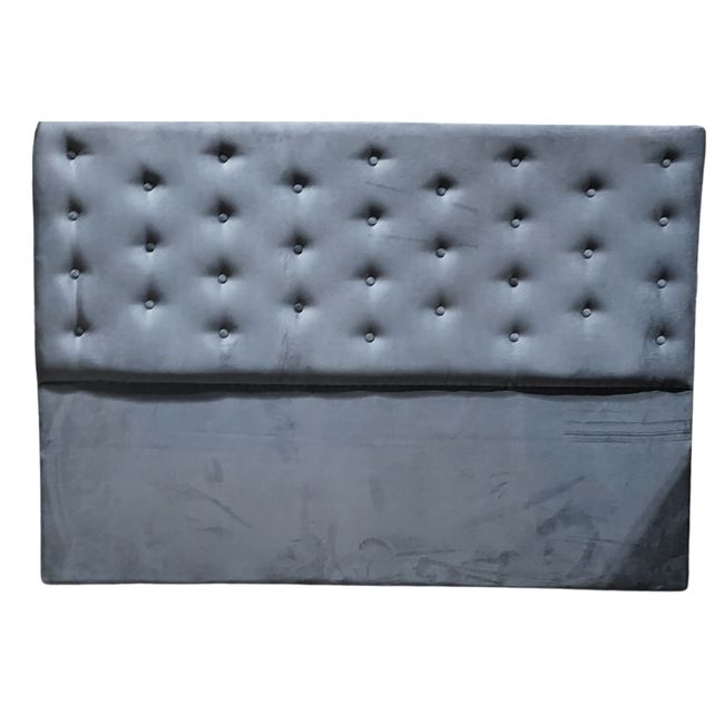 GENERICO - Respaldo King Gris Felpa a piso Muebles Rimar 182x130x8