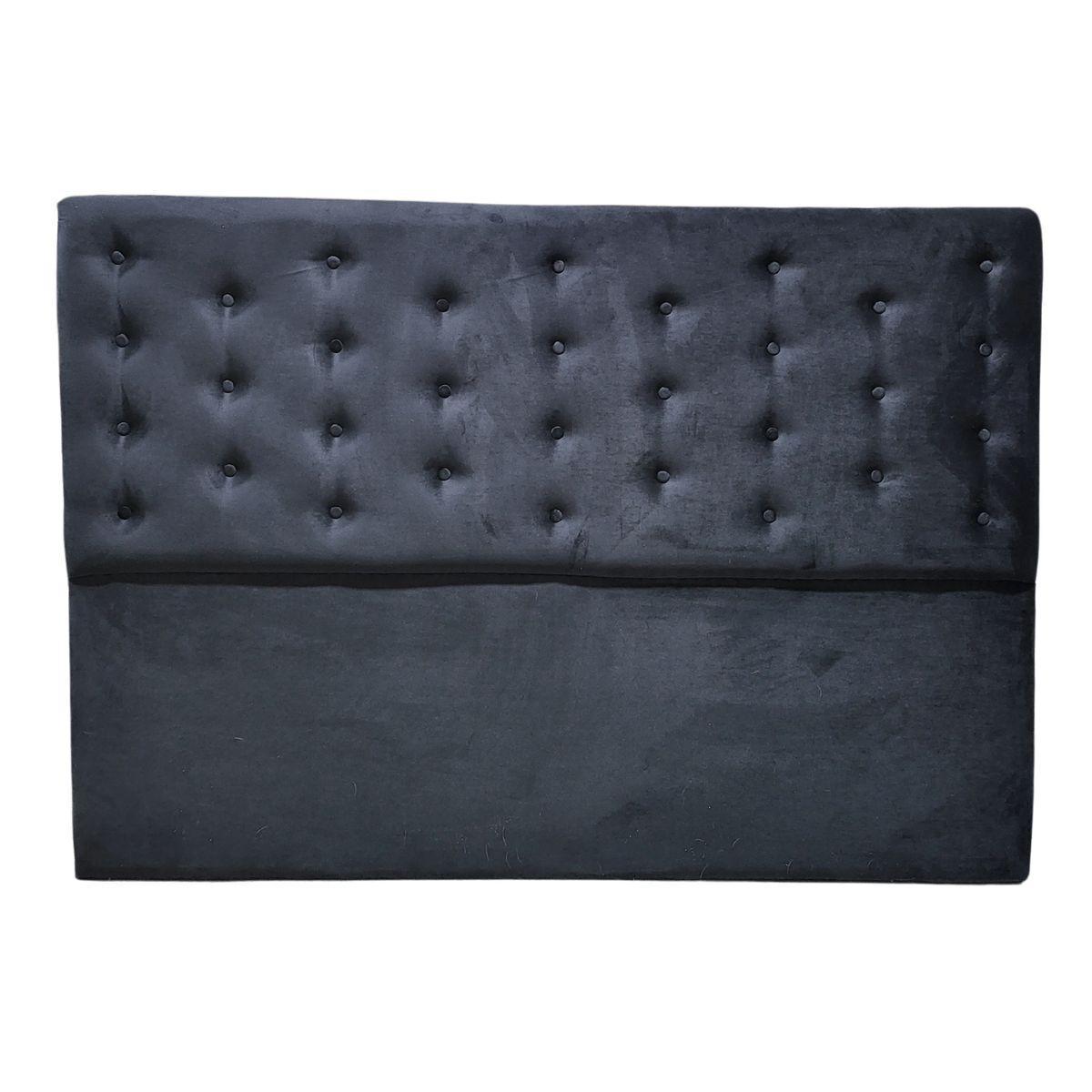 GENERICO - Respaldo King Negro Felpa a piso Muebles Rimar 182x130x8