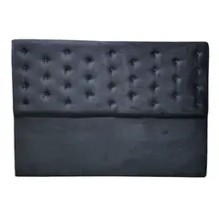 GENERICO - Respaldo King Negro Felpa a piso Muebles Rimar 182x130x8
