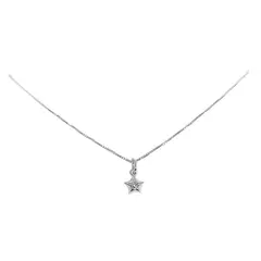 ANDREA COGGIOLA JOYAS - Collar Estrella Circón 45cm Plata Fina 925