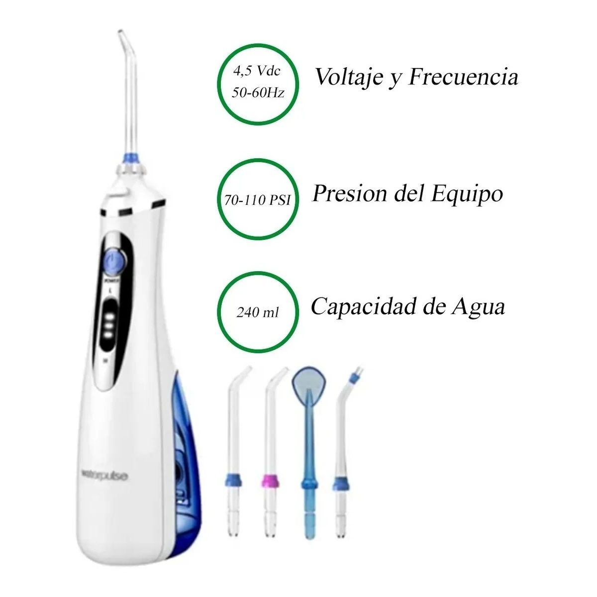 GENERICO - Irrigador Bucal Limpiador Dental Waterpik Portatil Recargable