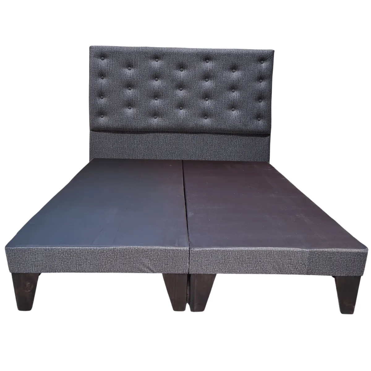 GENERICO - Base Europea Div 2 Plaza Respaldo Gris Jaspiado Oscuro a Piso