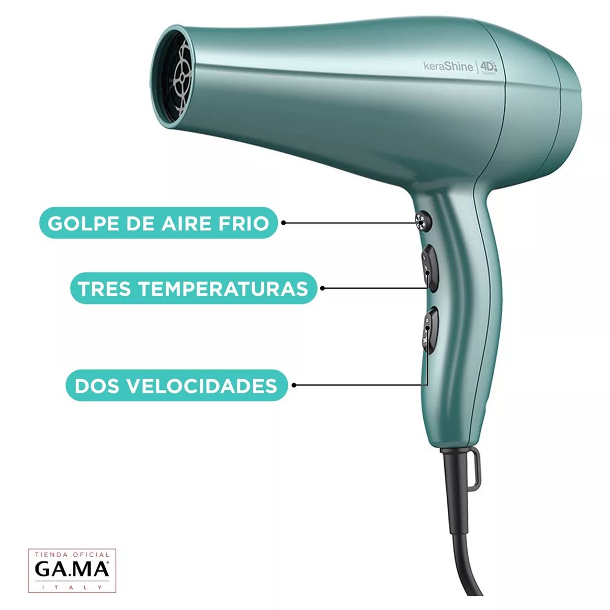 GAMA - Secador De Pelo Gama Kerashine Diva 4d