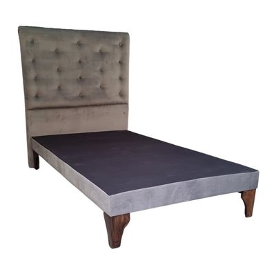 Imagen 2 del producto Base Europea 1.5P Respaldo Gris Felpa a Piso Botone.