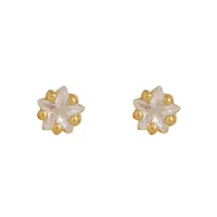 BOAZ JOYAS - Aros Mujer Fiona Dorados Con Circones Bañados en Oro