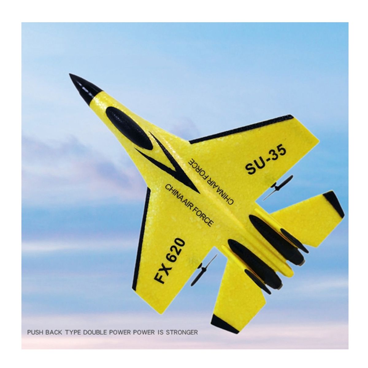 GENERICO - Avión a control Remoto FX-620 Diseño Aerodinámico Material EPP Antigolpes 2.4 Ghz Recargable