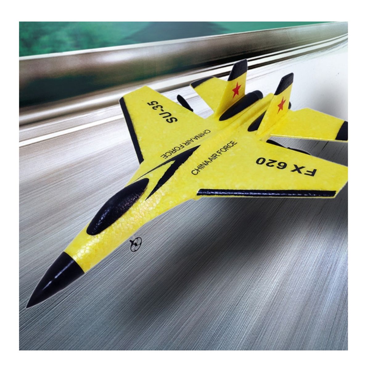 GENERICO - Avión a control Remoto FX-620 Diseño Aerodinámico Material EPP Antigolpes 2.4 Ghz Recargable