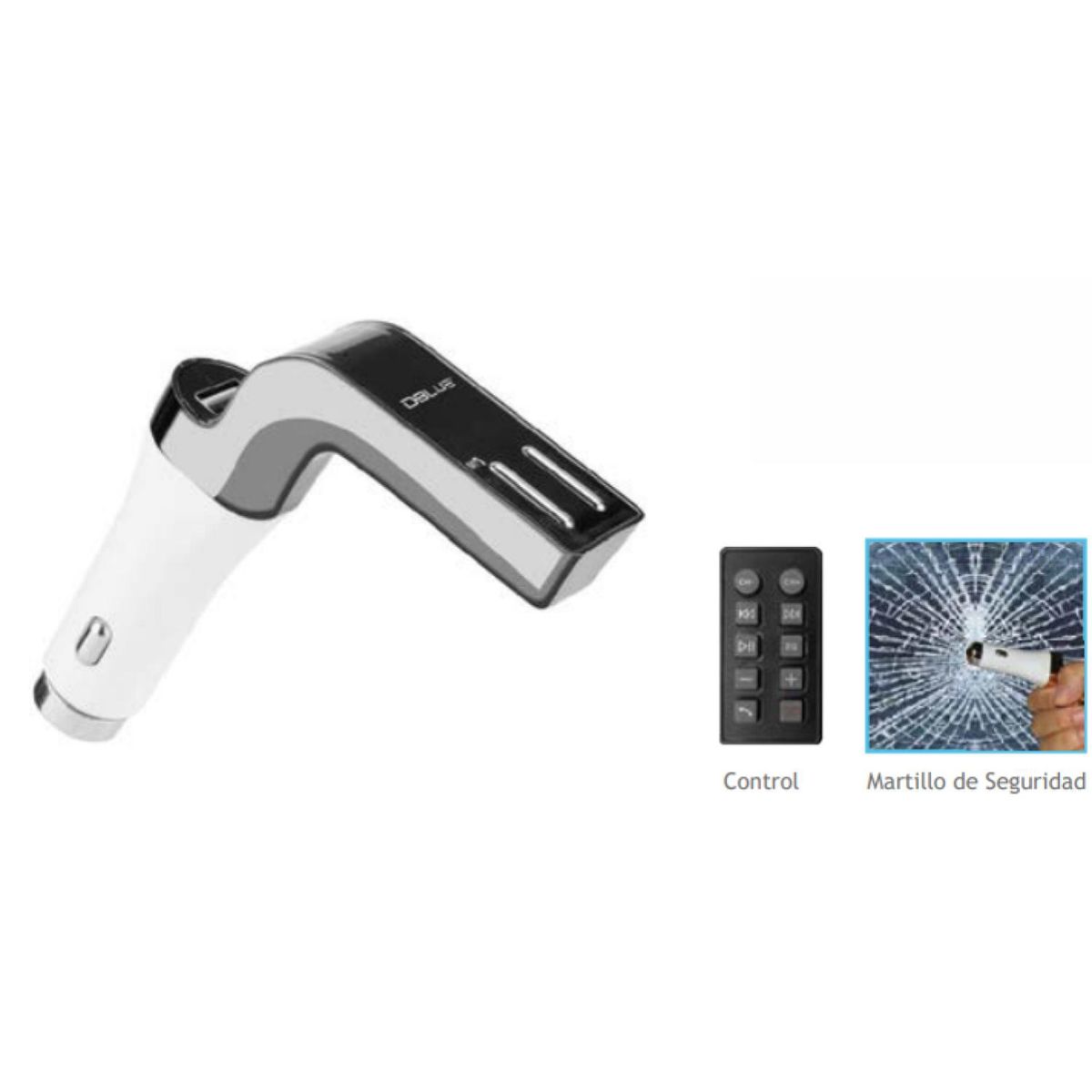 DBLUE - Manos Libres Bluetooth FM Para Automovil Dblue