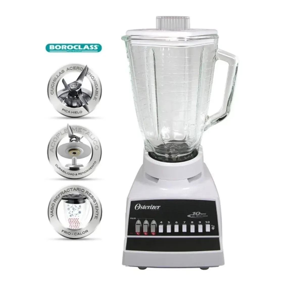 OSTER - Licuadora Oster de 10 velocidades blanca