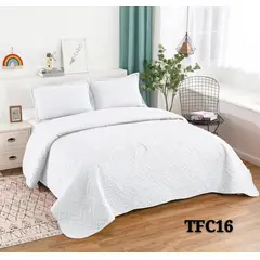 GENERICO - Cubrecama Quilt Verano King Blanco