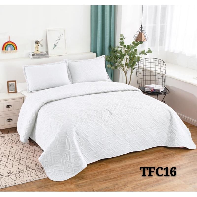 GENERICO - Cubrecama Quilt Verano 2Plazas Blanco