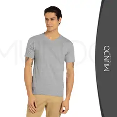 MUNDO INSUMO - Polera Cuello V 100 Algodón De Hombre Varios Colores