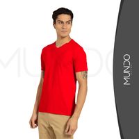 Polera Cuello V 100 Algodón De Hombre Varios Colores