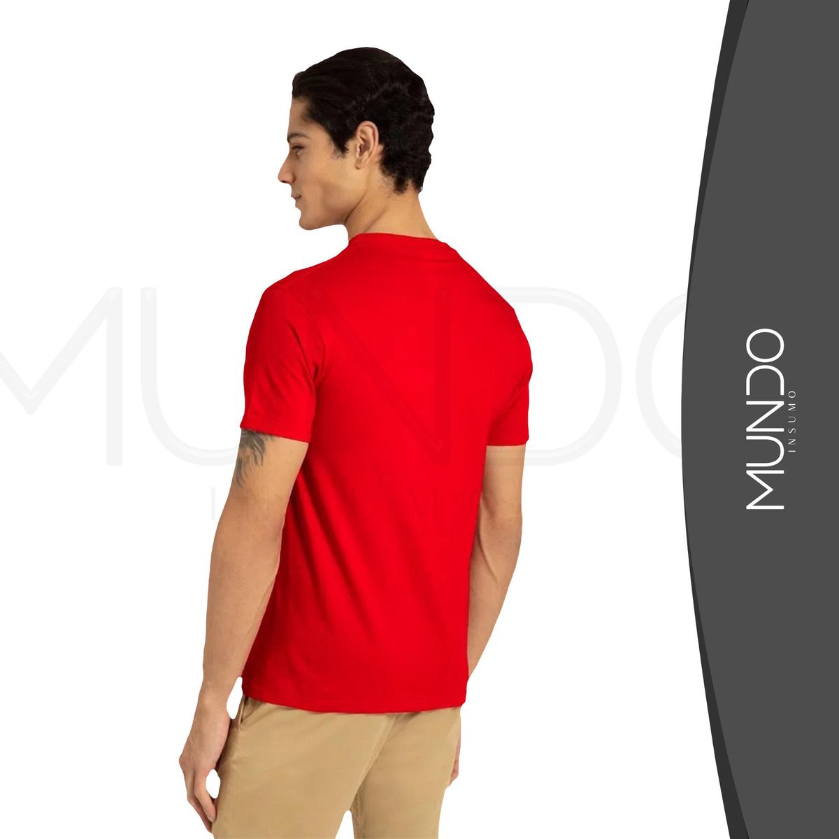 MUNDO INSUMO - Polera Cuello V 100 Algodón De Hombre Varios Colores