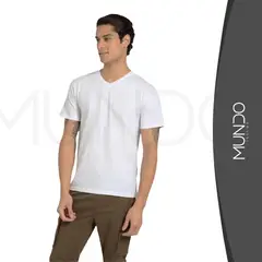 MUNDO INSUMO - Polera Cuello V 100 Algodón De Hombre Varios Colores