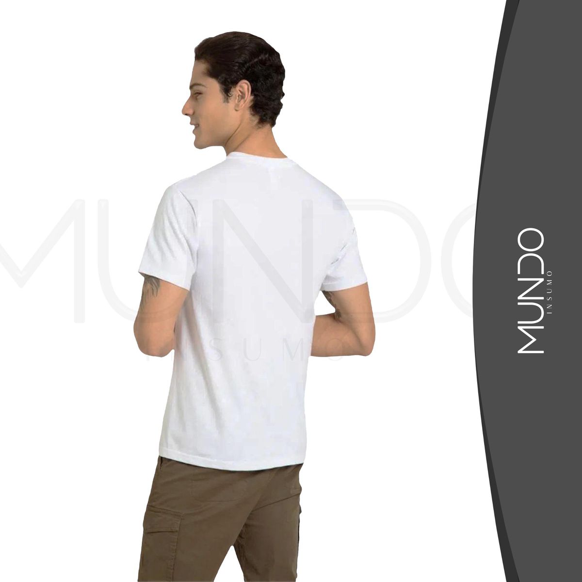 MUNDO INSUMO - Polera Cuello V 100 Algodón De Hombre Varios Colores