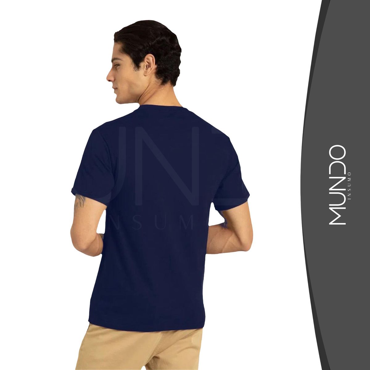 MUNDO INSUMO - Polera Cuello V 100 Algodón De Hombre Varios Colores