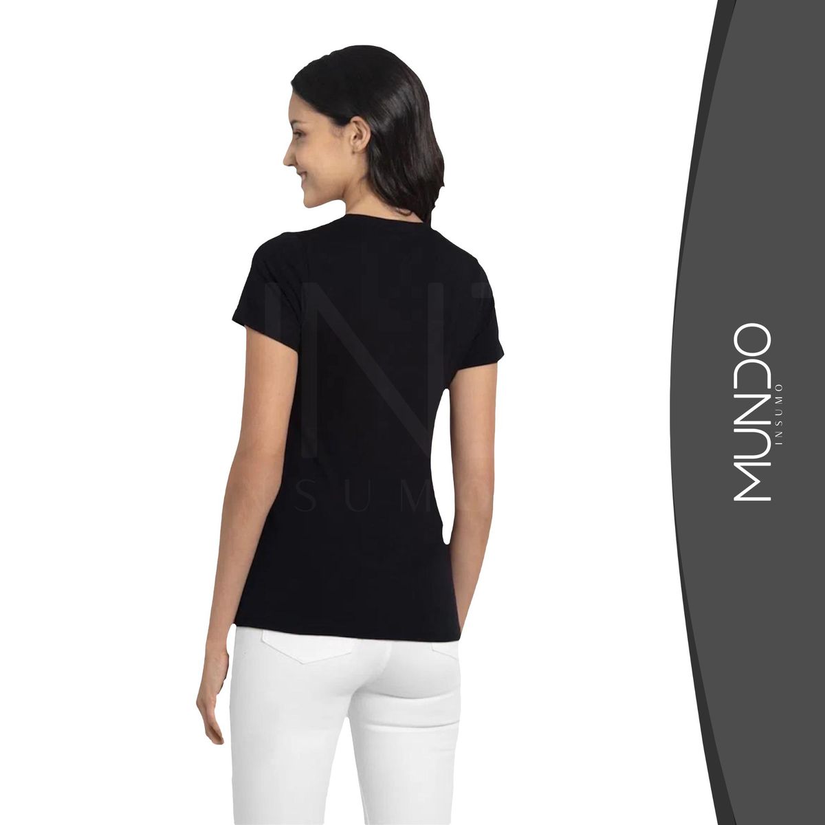 MUNDO INSUMO - Polera De Algodón Mujer Manga Corta Para Estampar