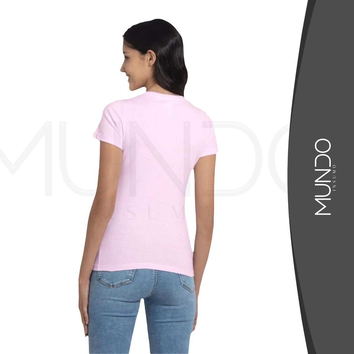 MUNDO INSUMO - Polera De Algodón Mujer Manga Corta Para Estampar