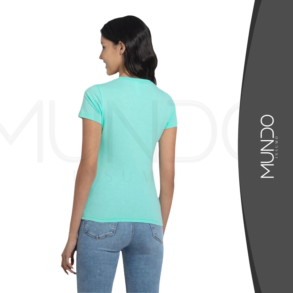 MUNDO INSUMO - Polera De Algodón Mujer Manga Corta Para Estampar