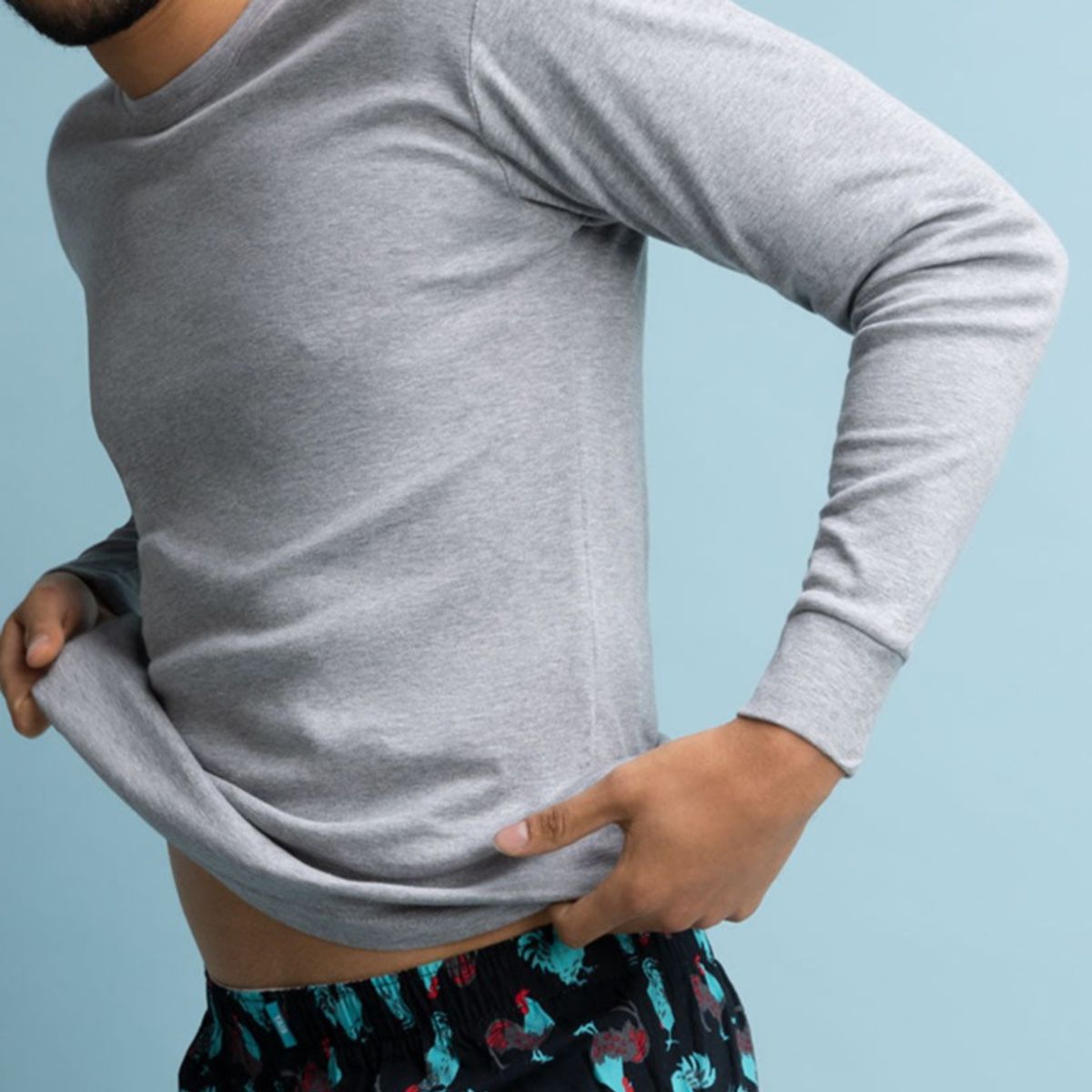 TAIS - Camiseta Cuello Polo Manga Larga Gris Melange Tais