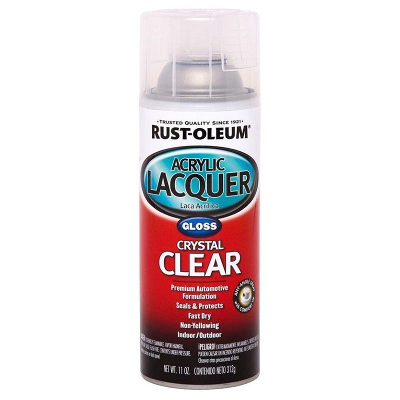 RUST OLEUM - Laca Acrílica Automotriz Transparente Brillante Rust Oleum
