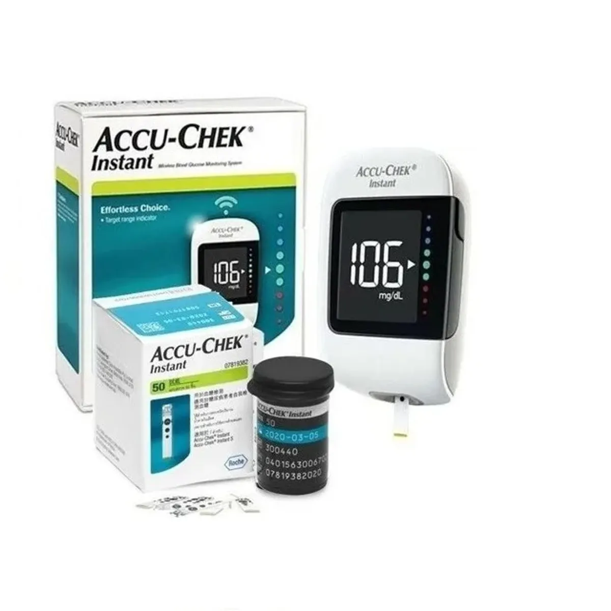 ACCU CHEK - Pack Glucómetro Accu-Chek® Instant + 50 tiras + 10 lancetas