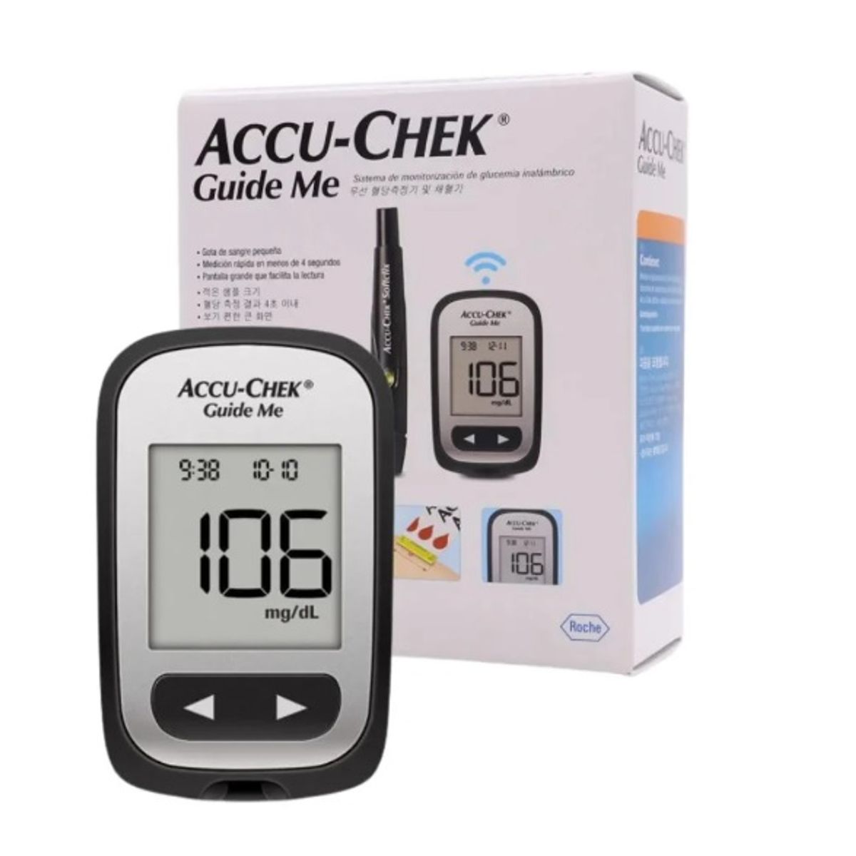 ROCHE - Glucómetro - Medidor de Glucosa Accu-Chek® Guide Me
