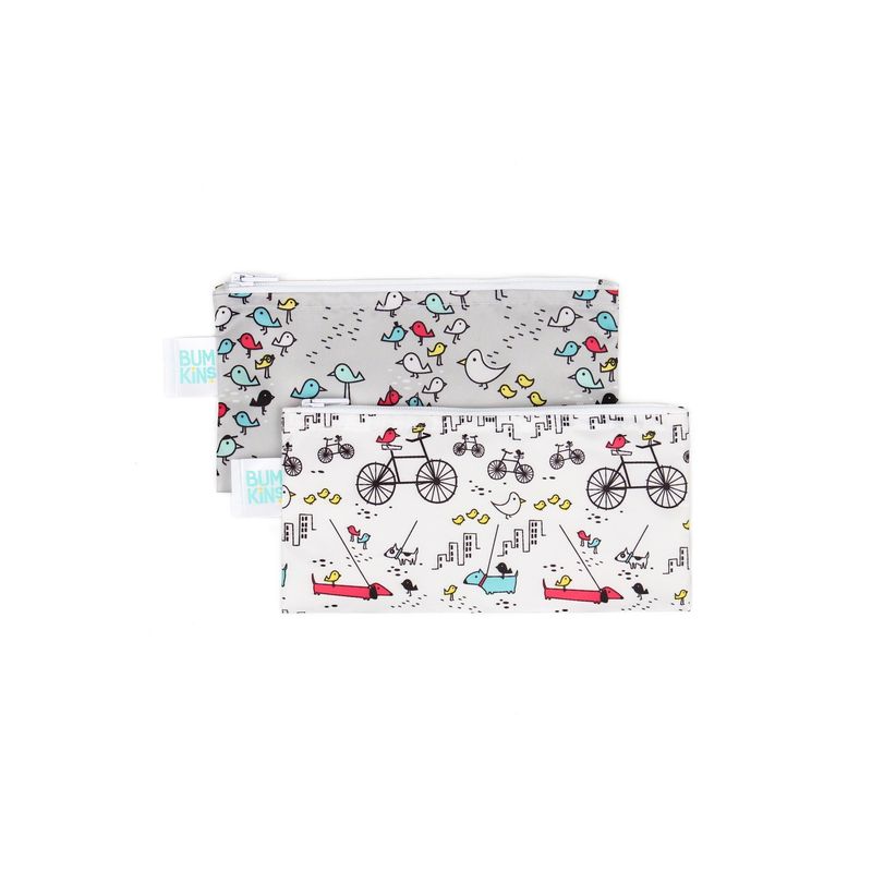 BUMKINS - Estuche colación x2 / Small Snack Bag Neutral BUMKINS