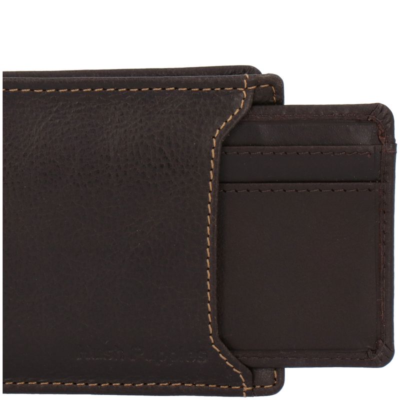 HUSH PUPPIES Billetera Cuero Hombre Th Ventana Café HUSH PUPPIES