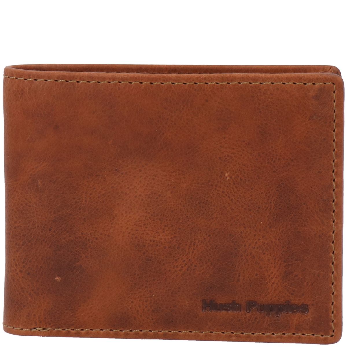 HUSH PUPPIES - Billetera Cuero Hombre Om Simple Café HUSH PUPPIES