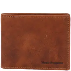 HUSH PUPPIES - Billetera Cuero Hombre Om Simple Café