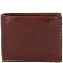 HUSH PUPPIES - Billetera Cuero Hombre Vn Volante Café