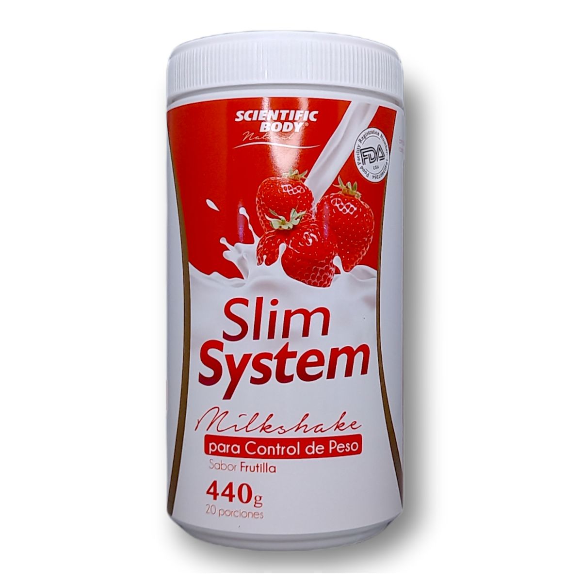 SCIENTIFIC BODY - Slim System Milkshake Frutilla 440g - Scientific Body
