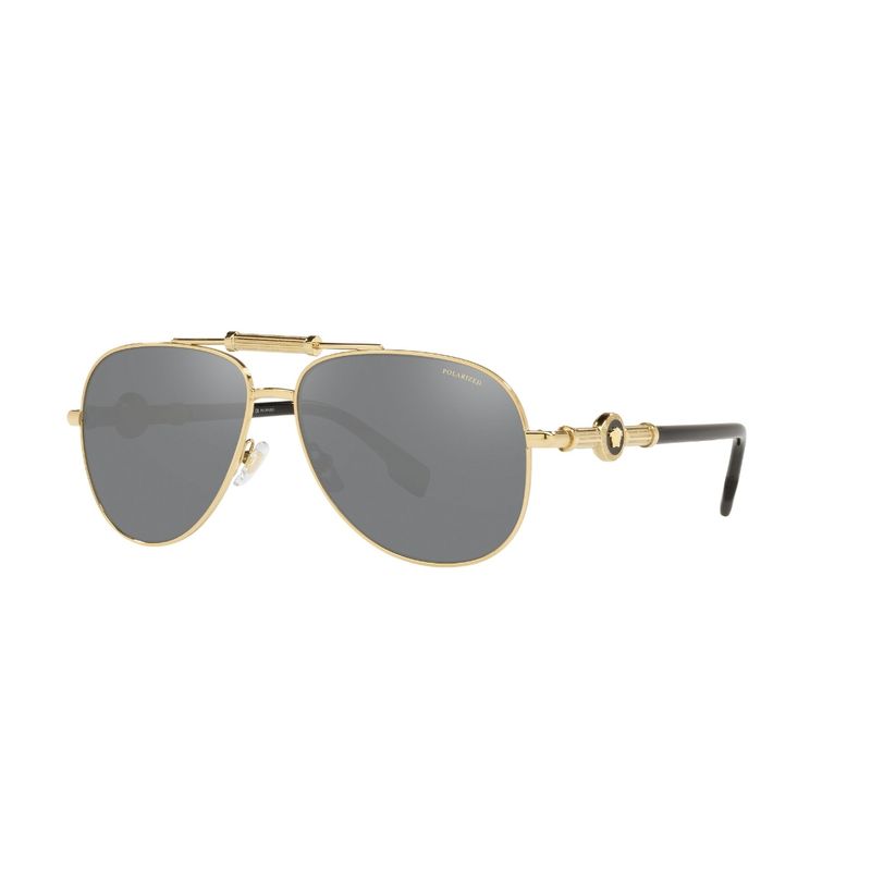 VERSACE - Lentes de Sol Gris Espejado Polarizados