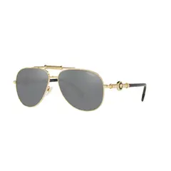 VERSACE - Lentes de Sol Gris Espejado Polarizados