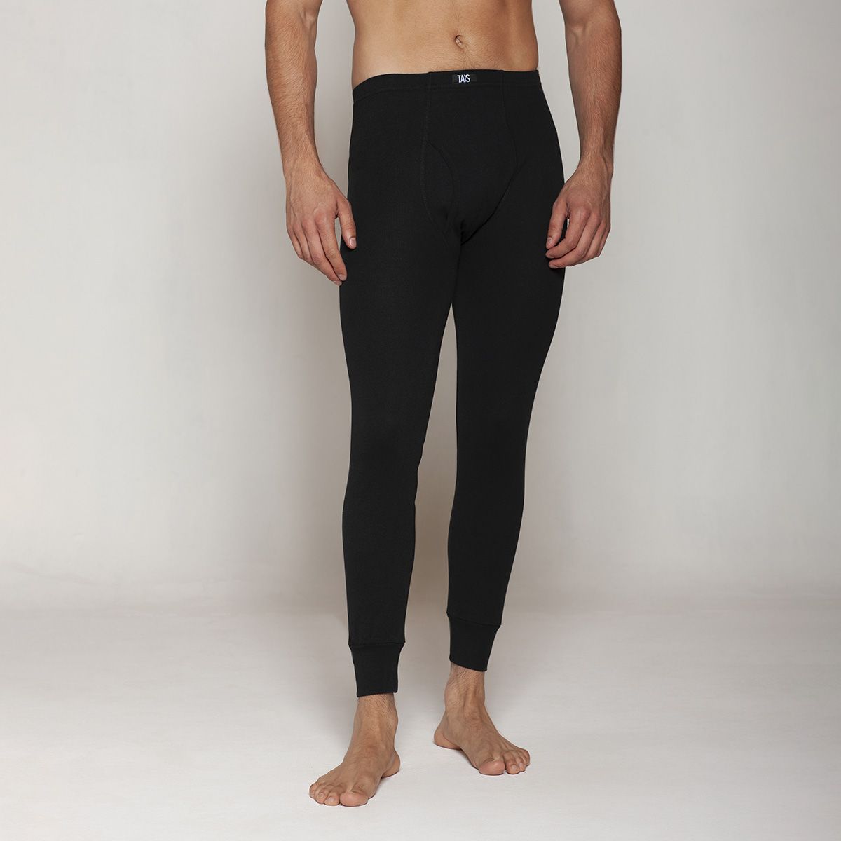 TAIS - Calzoncillo Largo Algodón Negro Tais