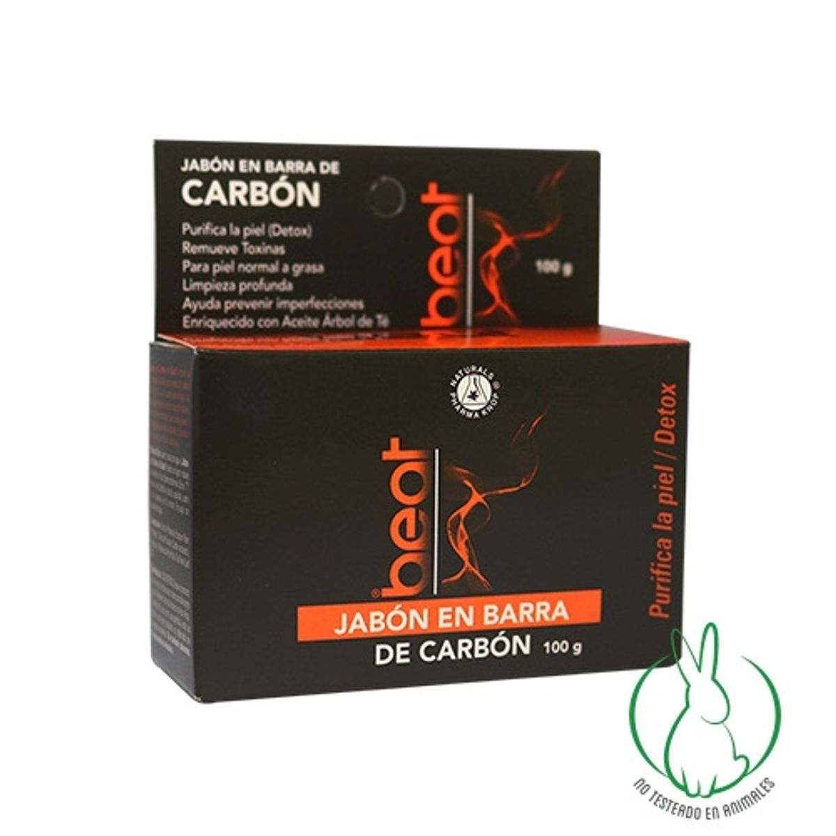 KNOP - Jabón En Barra Carbón Beat 100 Gr Pharma Knop