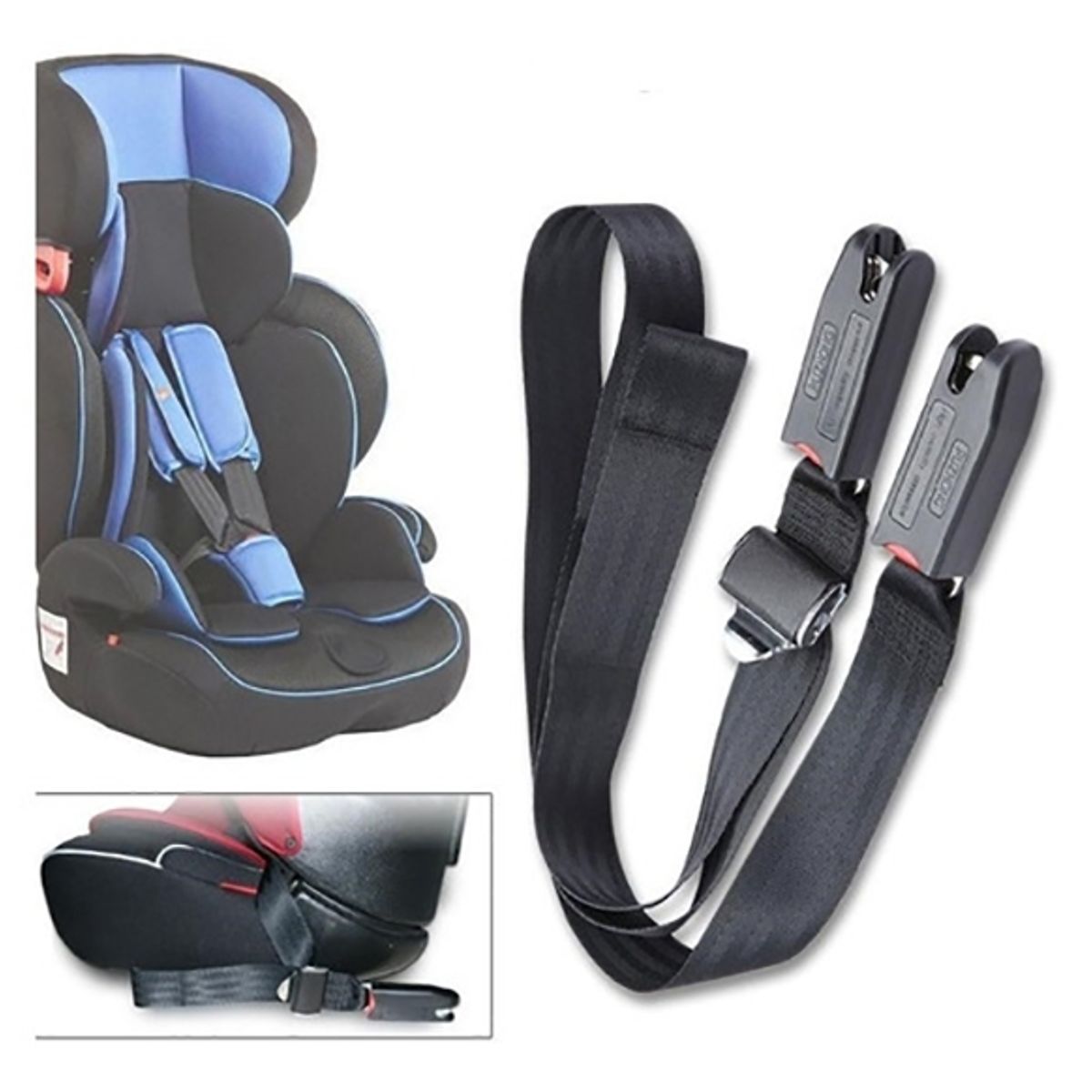 GENERICO - Cinturón Seguridad Isofix Para Sillas O Cargas De Auto